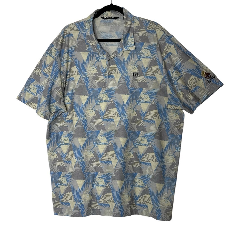 Travis Mathew Golf Polo Shirt Mens XXL Short Sleeve Floral Golf Beach Outdoor